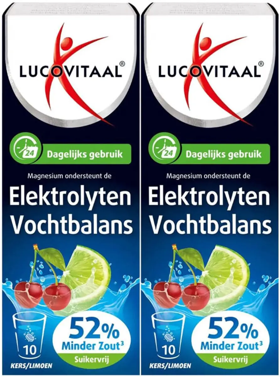 Lucovitaal Elektrolyten Vochtbalans Bruistabletten - 20 Stuks