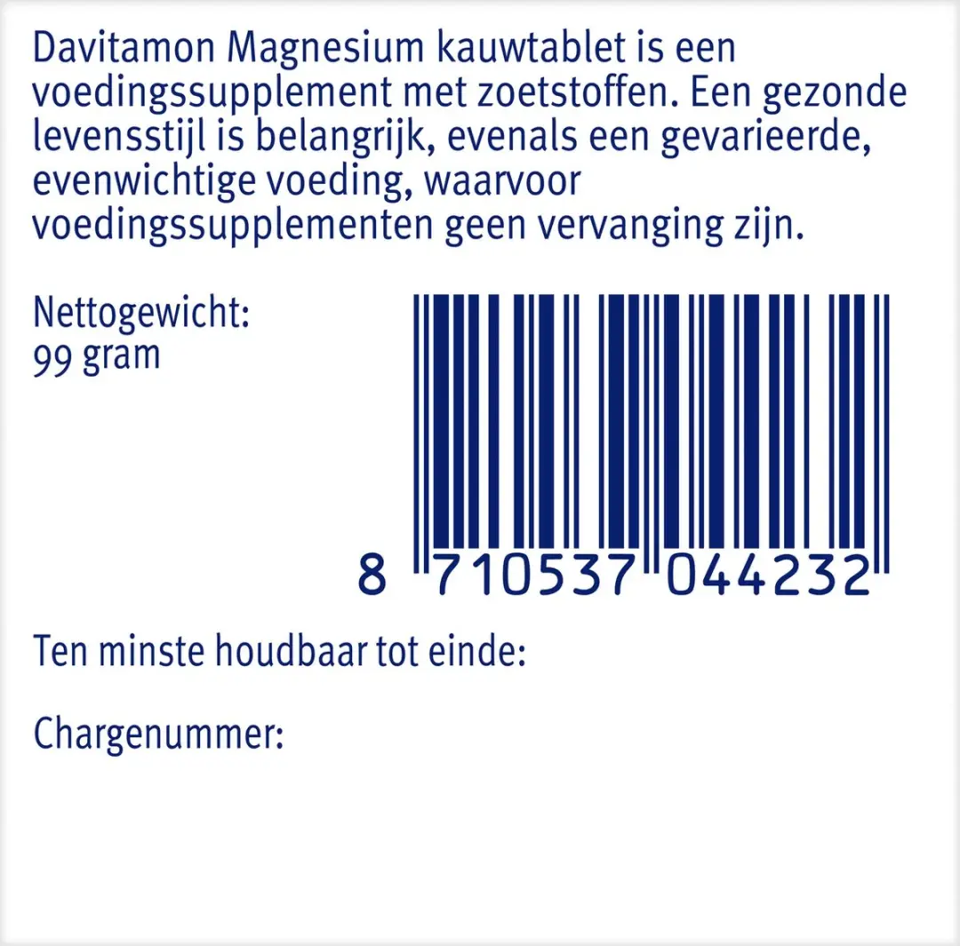 Davitamon Magnesium Kauwtablet - 240g (4x60)