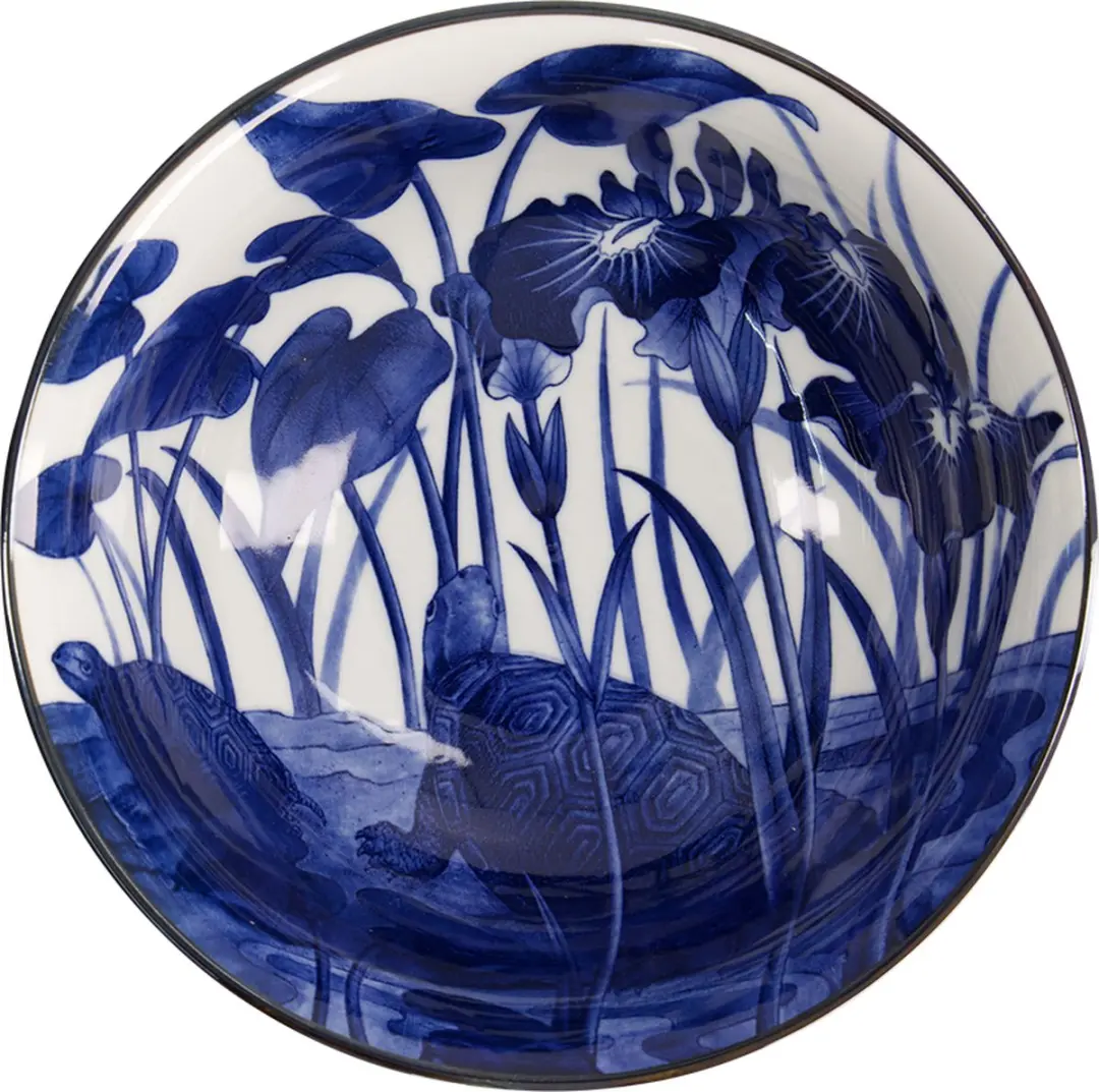Tokyo Design Studio Mixed Bowls Iris - 20,5x8cm - Blauw/Wit