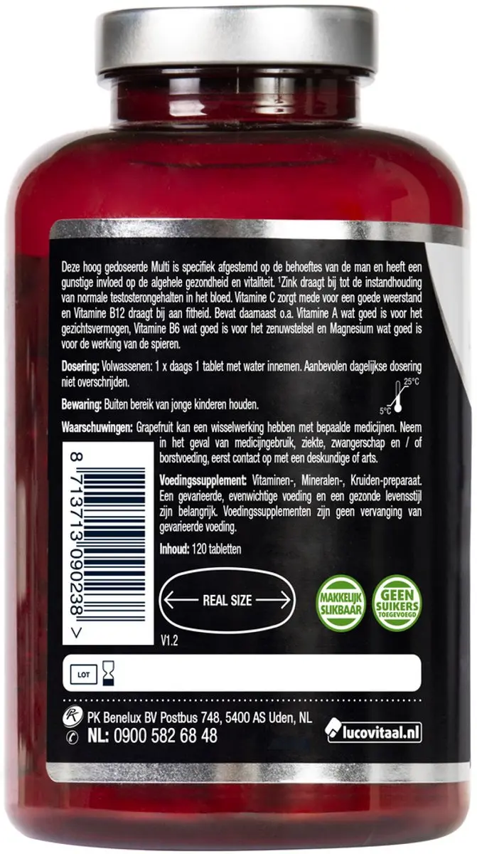 Lucovitaal Multi+ Compleet Man 120mg