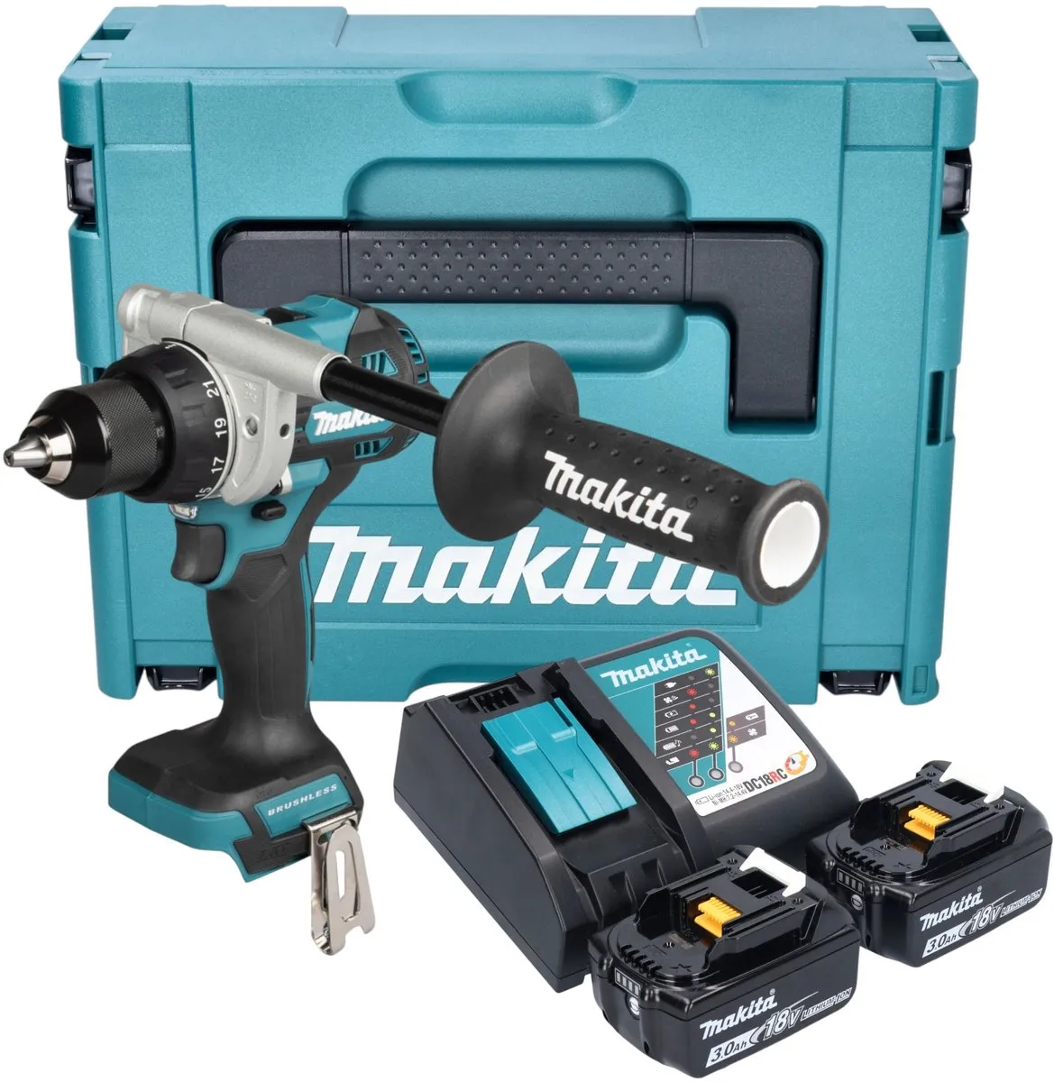 Makita DDF492RFJ Accuboormachine 18V 141Nm Borstelloos
