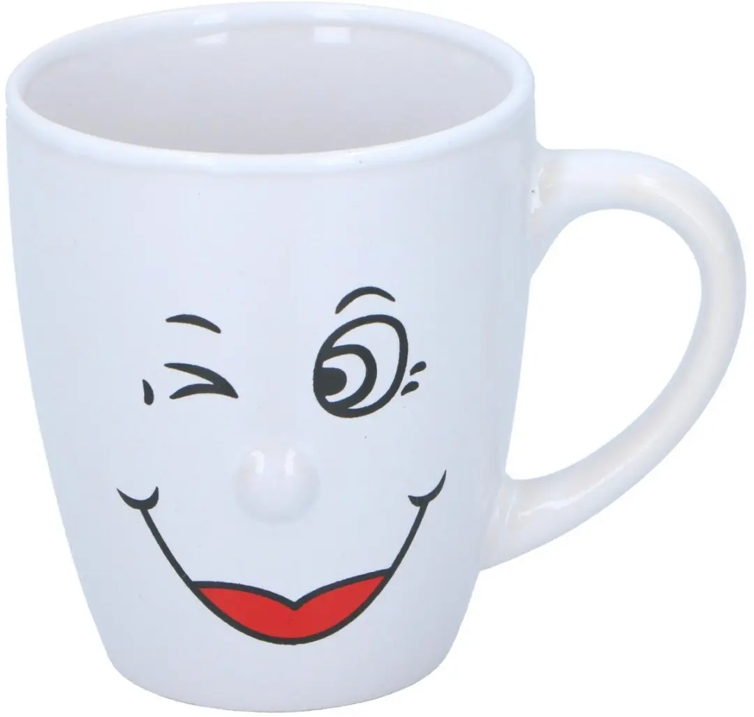 Bellatio Design Funny Faces Koffiemokken - 9 Stuks - 348ml