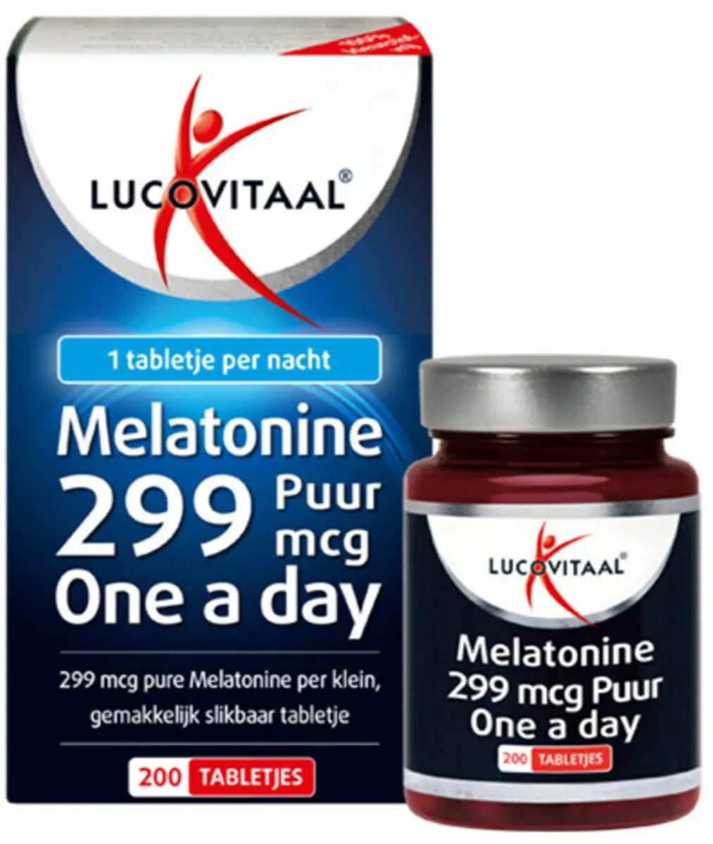 Lucovitaal Melatonine Puur 0,299mcg - 3x200 Tabletten