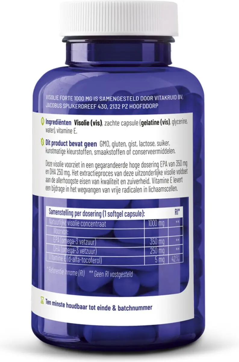 Vitakruid Visolie Forte 180g - 2x90 Softgels