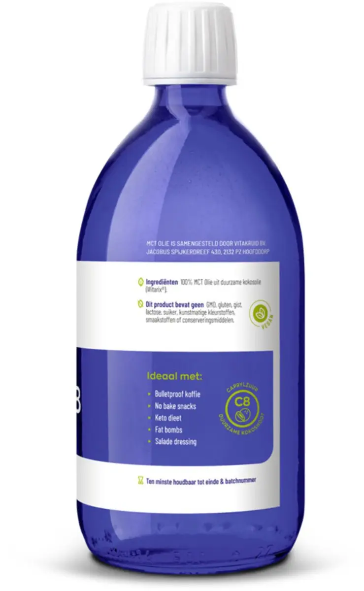 Vitakruid MCT Olie C8 500ml - 2 Stuks