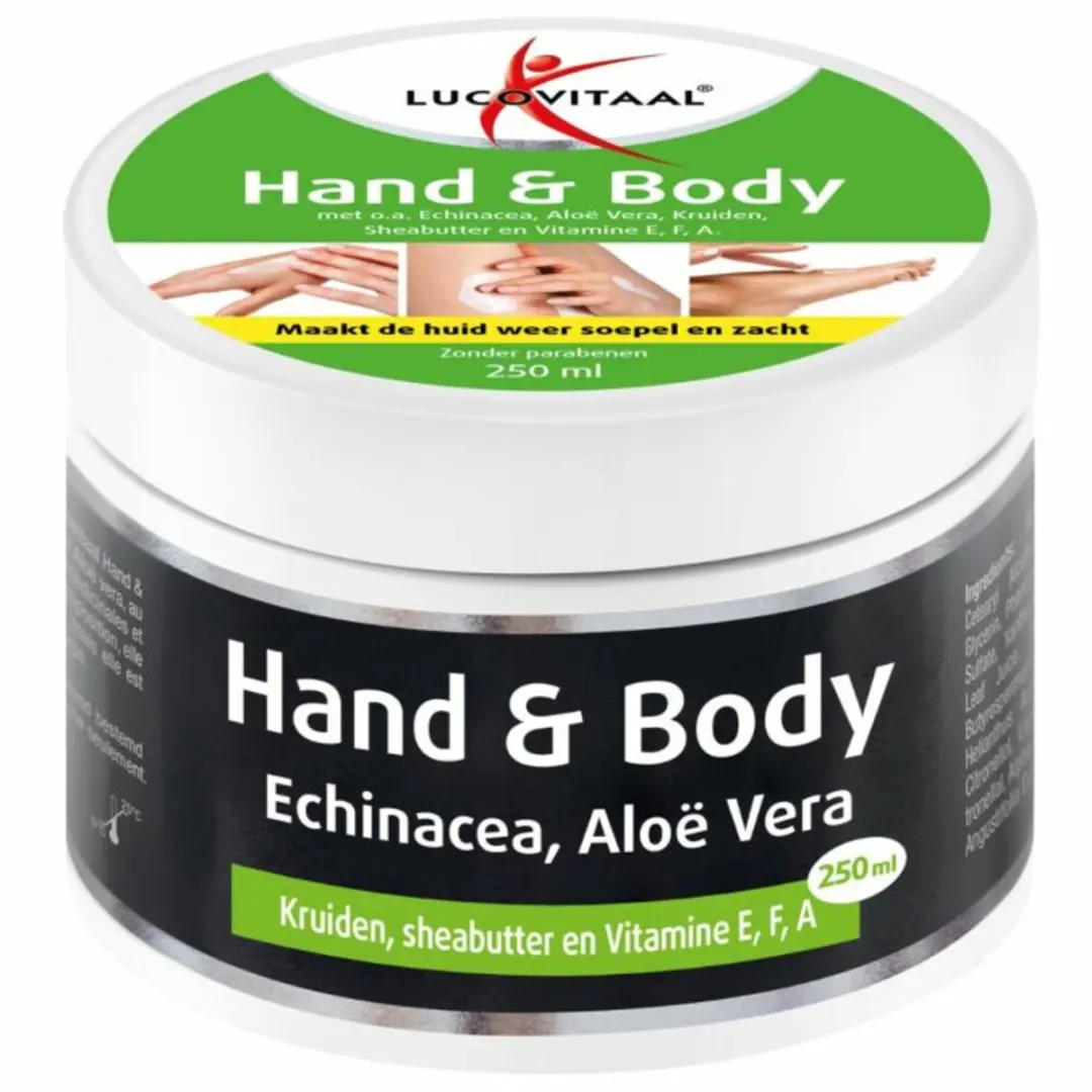 Lucovitaal Hand & Body Crème Echinacea & Aloë Vera 250ml - 3 Stuks