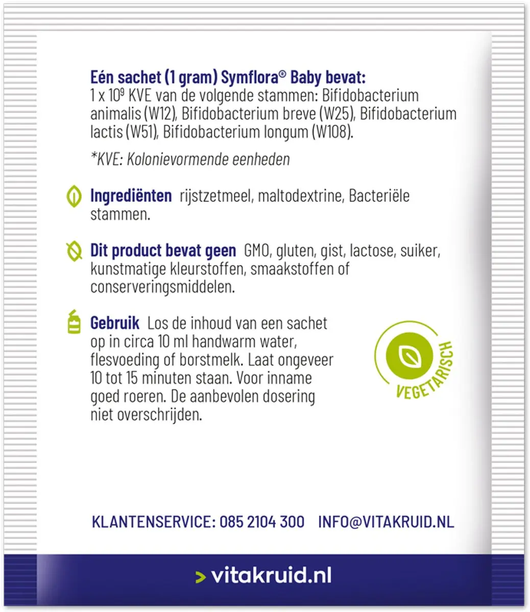 Vitakruid Symflora Baby Biotica Supplement 60 Sachets