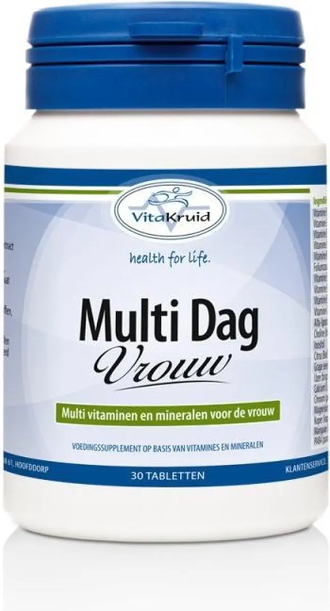Vitakruid Multi Dag Vrouw Voedingssuplement 30 tabletten