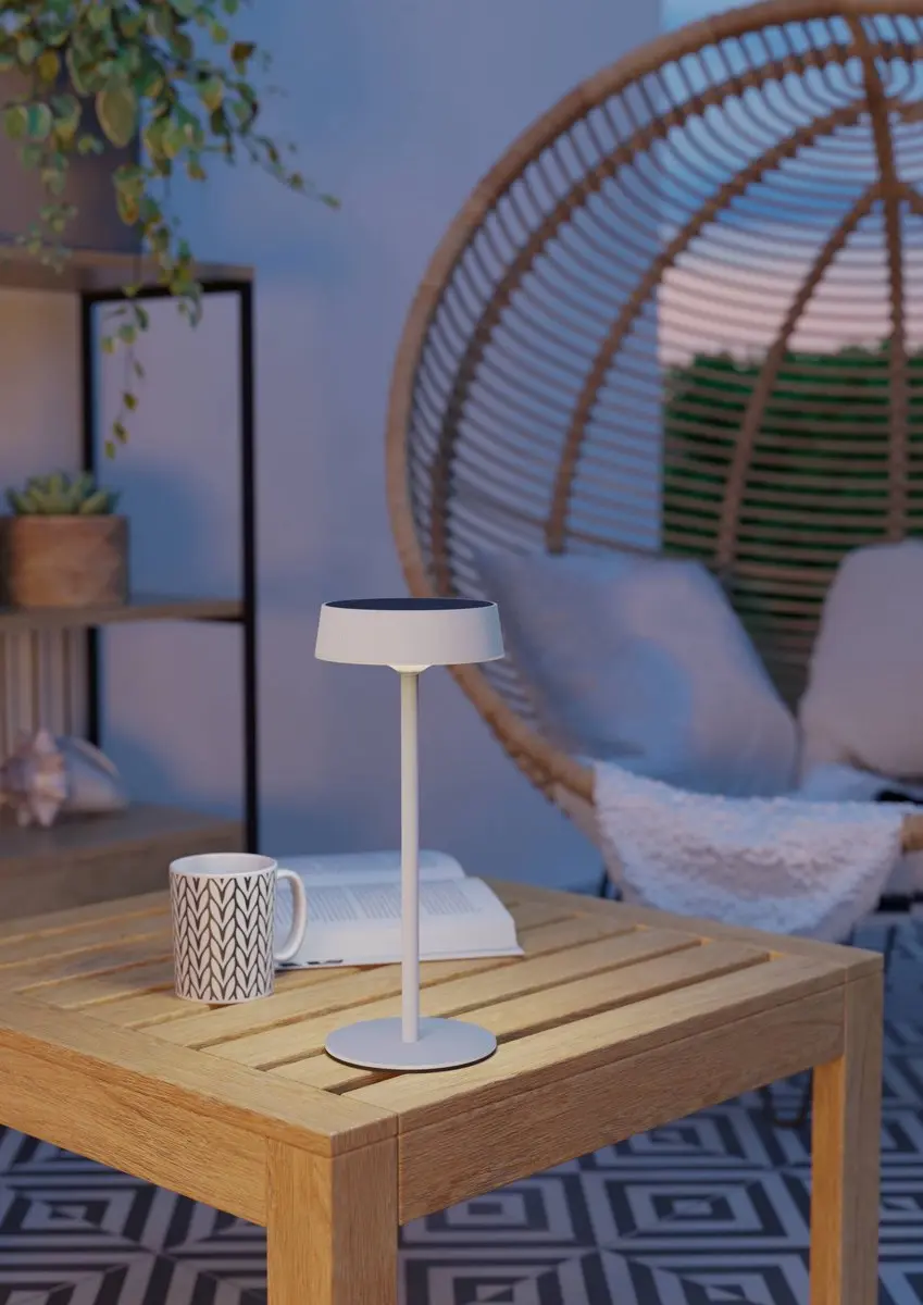 Eglo Simeri Oplaadbare Solar Tafellamp - Wit - 22 uur - afbeelding 6 van 6