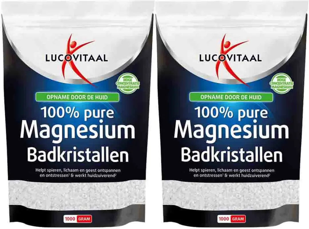Lucovitaal Magnesium Badkristallen - 2x1kg Voordeelverpakking