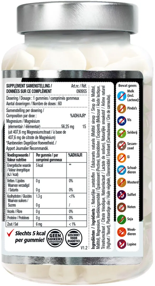 Lucovitaal Magnesium Gummies 60 Stuks - Suikervrij