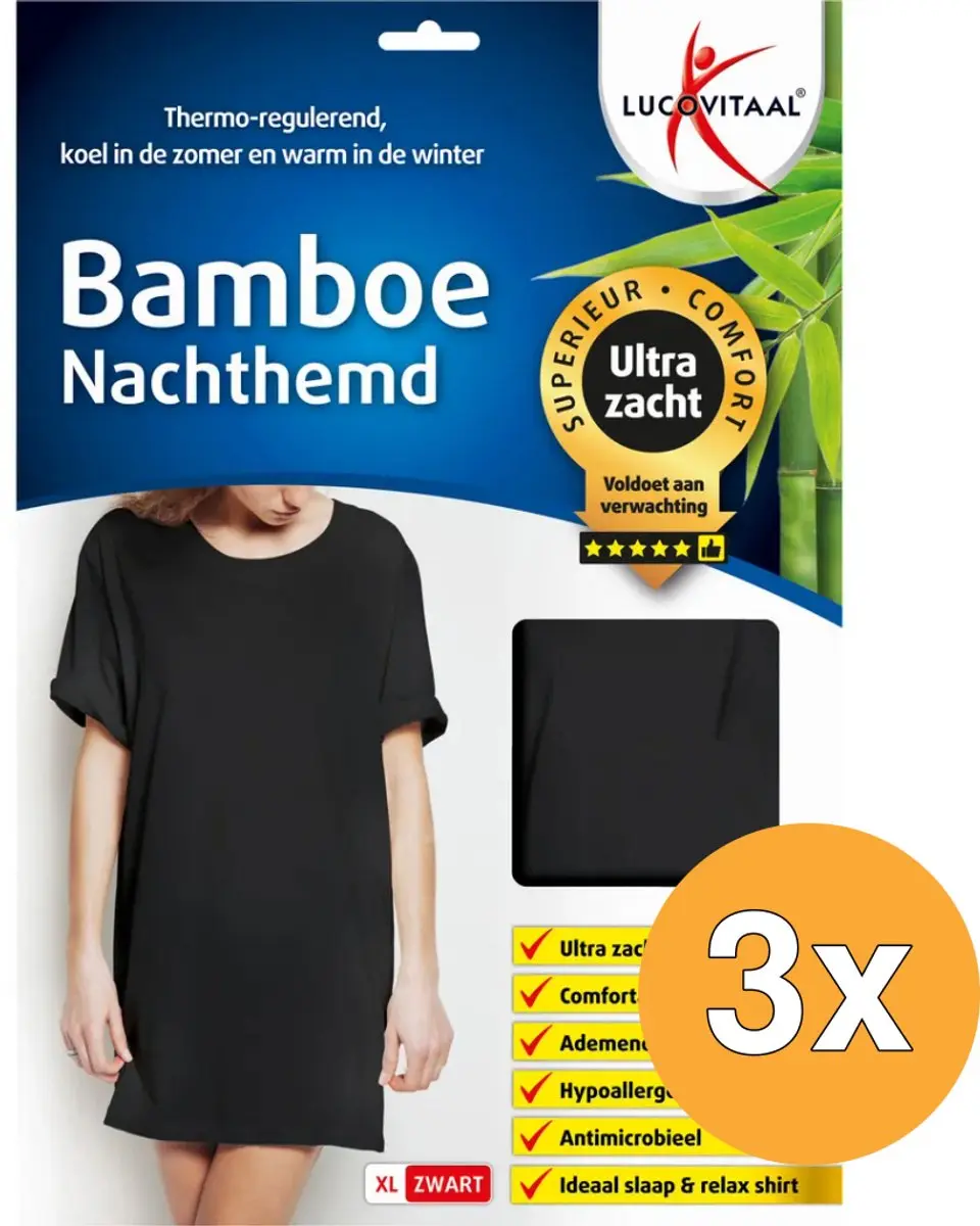 Lucovitaal Bamboe Nachthemd XL