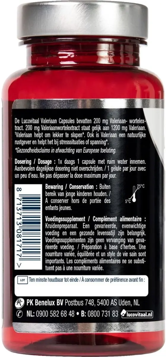 Lucovitaal Valeriaan 200mg - 60 Capsules
