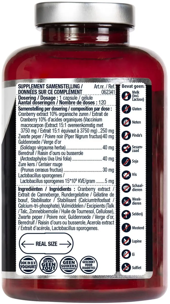 Lucovitaal Cranberry X-tra Forte Voedingssupplement 120 Capsules