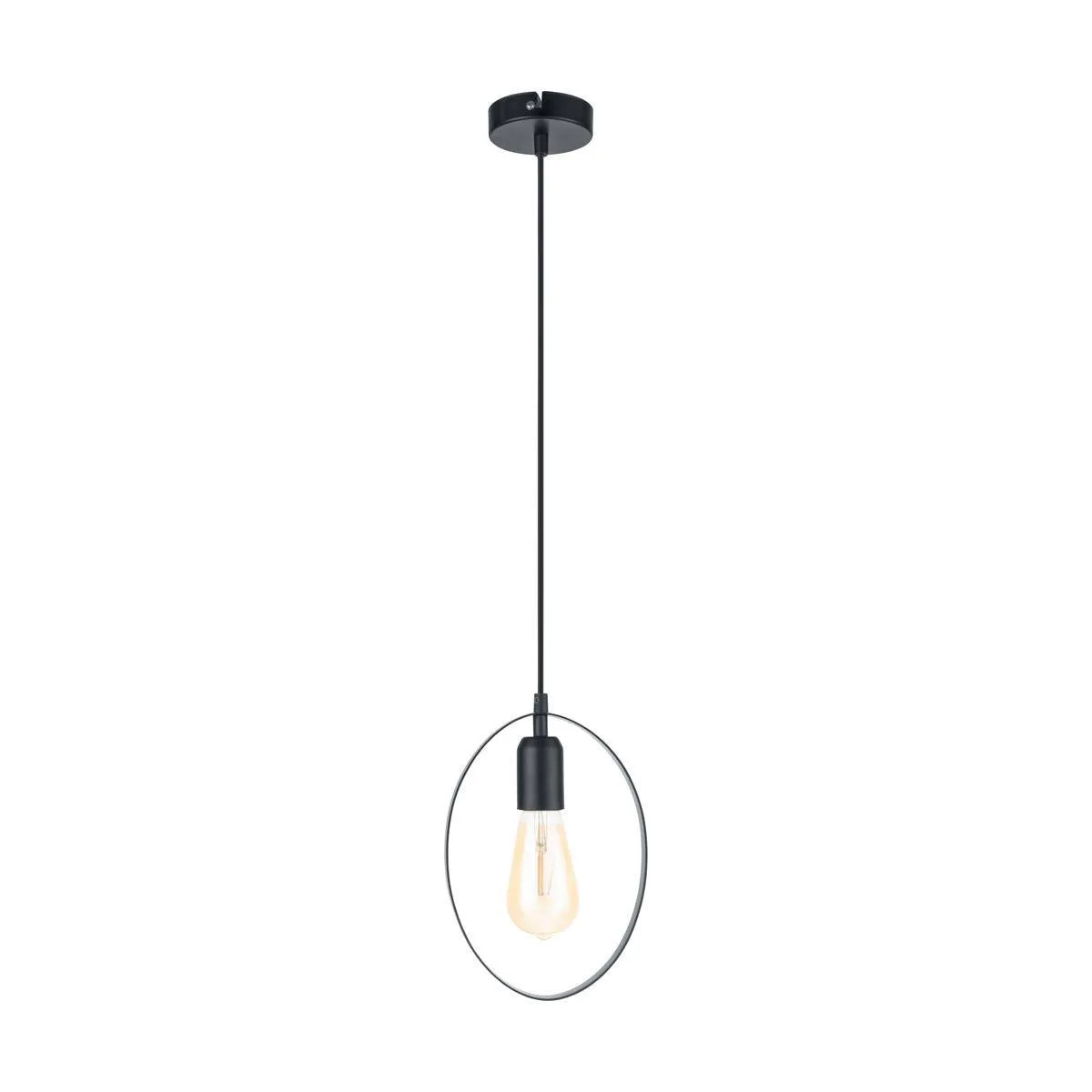 Eglo Vintage Bedington Hanglamp - 1 Lichtpunt - Zwart - afbeelding 6 van 6