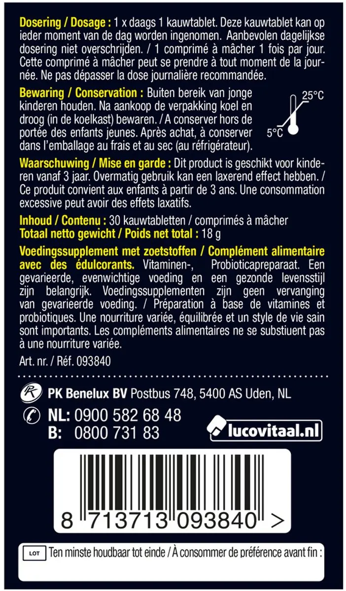 Lucovitaal Kids Kauwtabletten 30 Stuks
