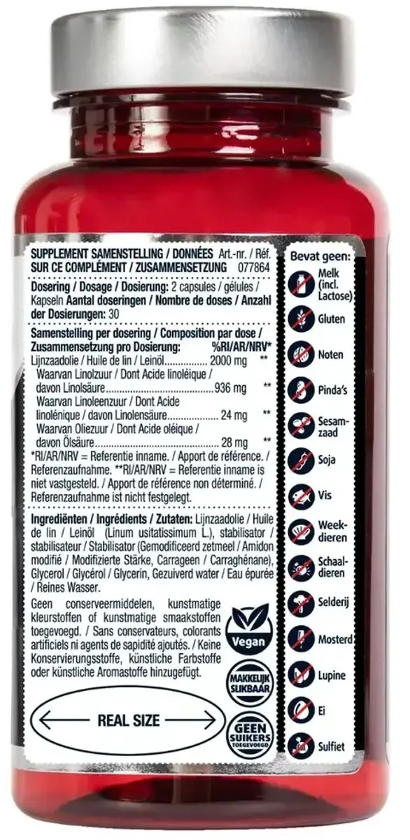 Lucovitaal Vegan Lijnzaadolie Capsules 60 Stuks