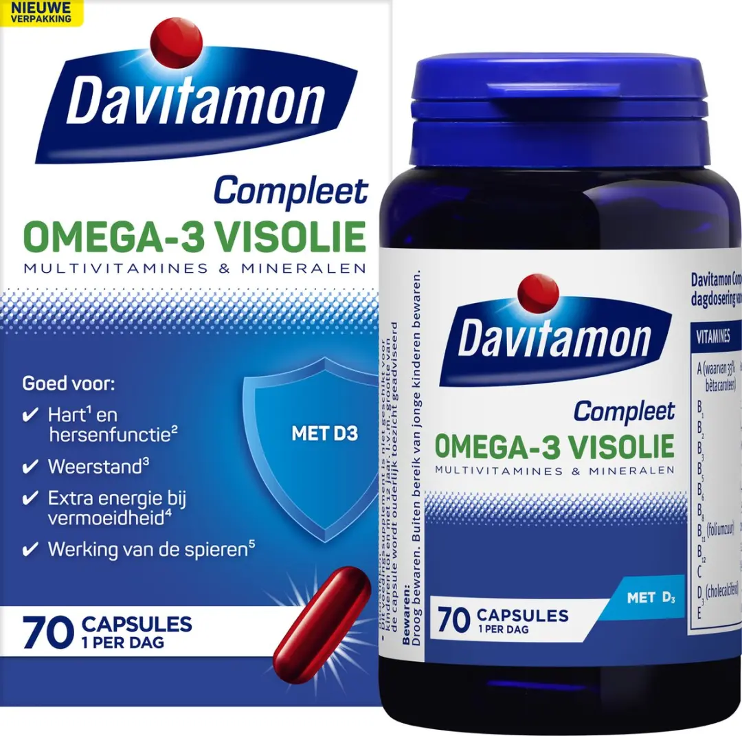 Davitamon Compleet Omega 3 Visolie - 70 Capsules