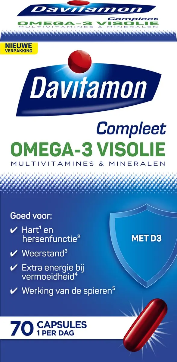 Davitamon Compleet Omega 3 Visolie - 70 Capsules