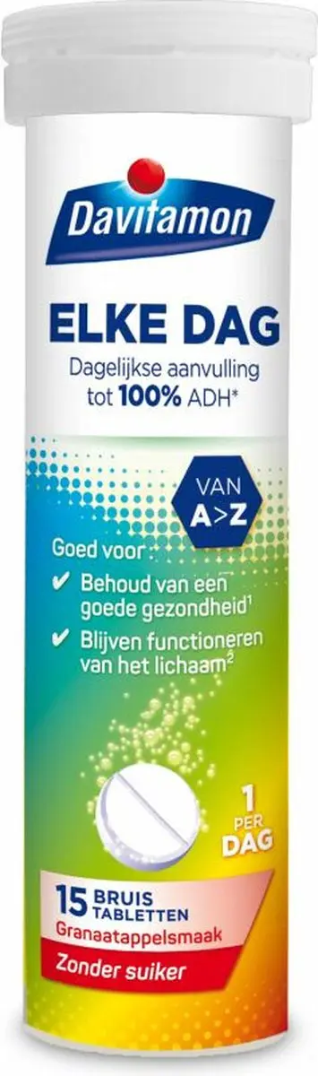 Davitamon Elke Dag Bruis Granaatappel - 30g (2x15 Stuks)