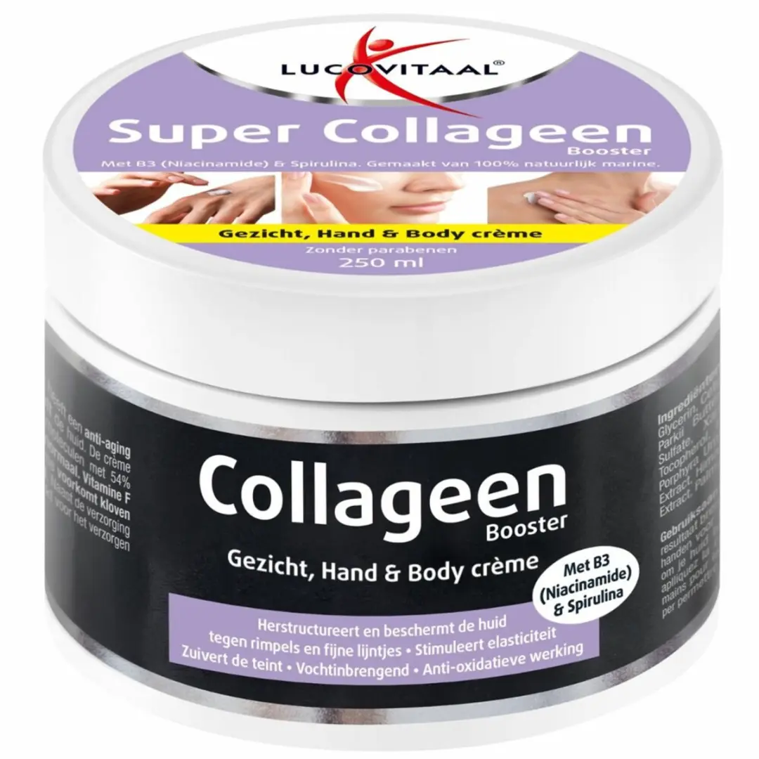 Lucovitaal Hand & Body Crème Collageen 250ml - 2 Stuks