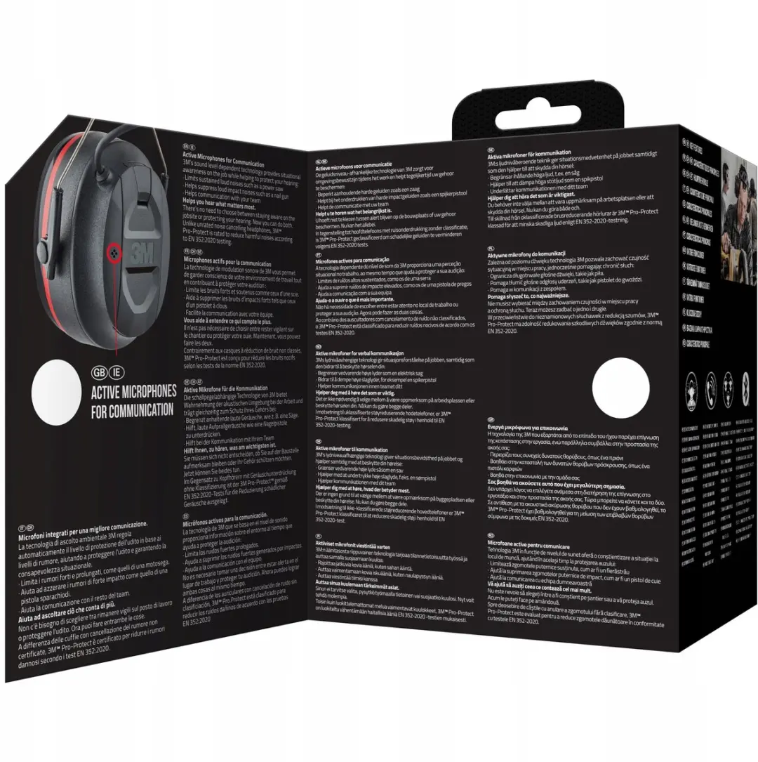 3M Pro-Protect Bluetooth Gehoorbescherming SNR 30dB - Zwart
