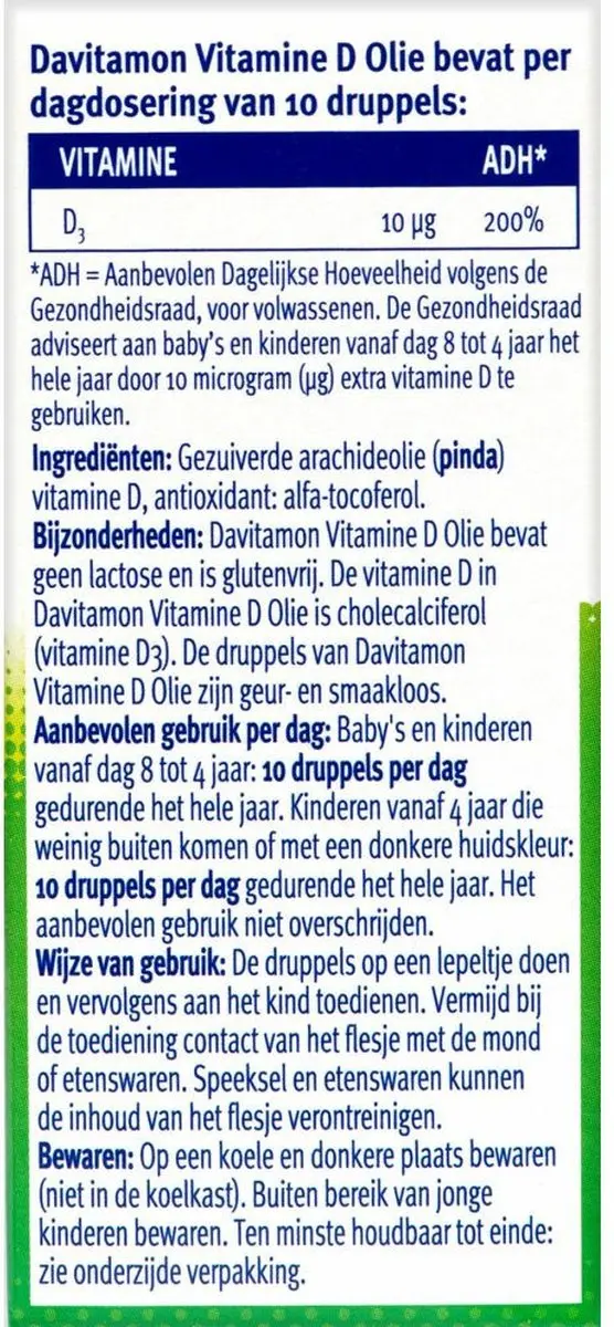 Davitamon Vitamine D Olie 25ml - 4 Stuks