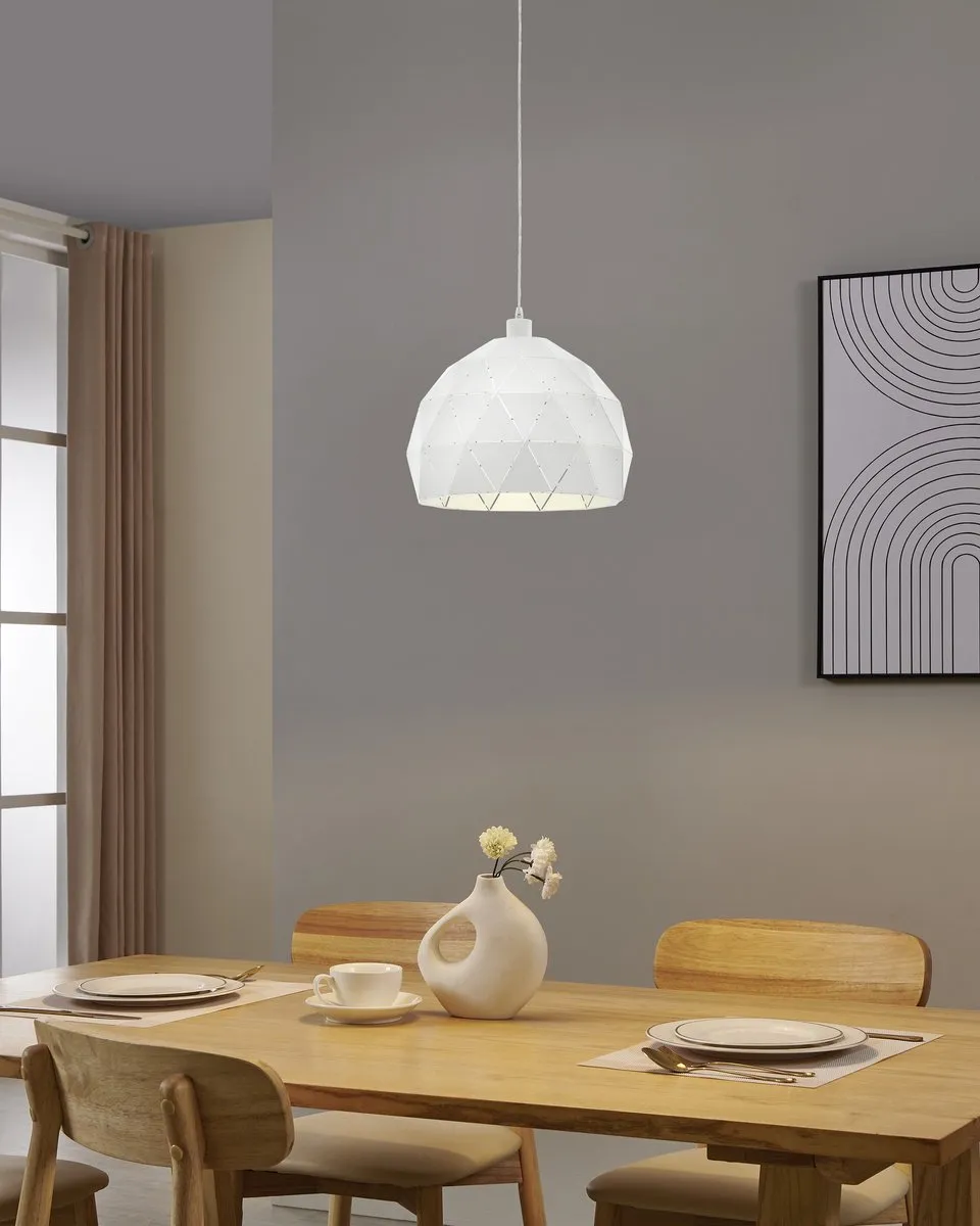 Eglo Roccaforte Hanglamp E27 - Ø40cm - Wit - afbeelding 6 van 6