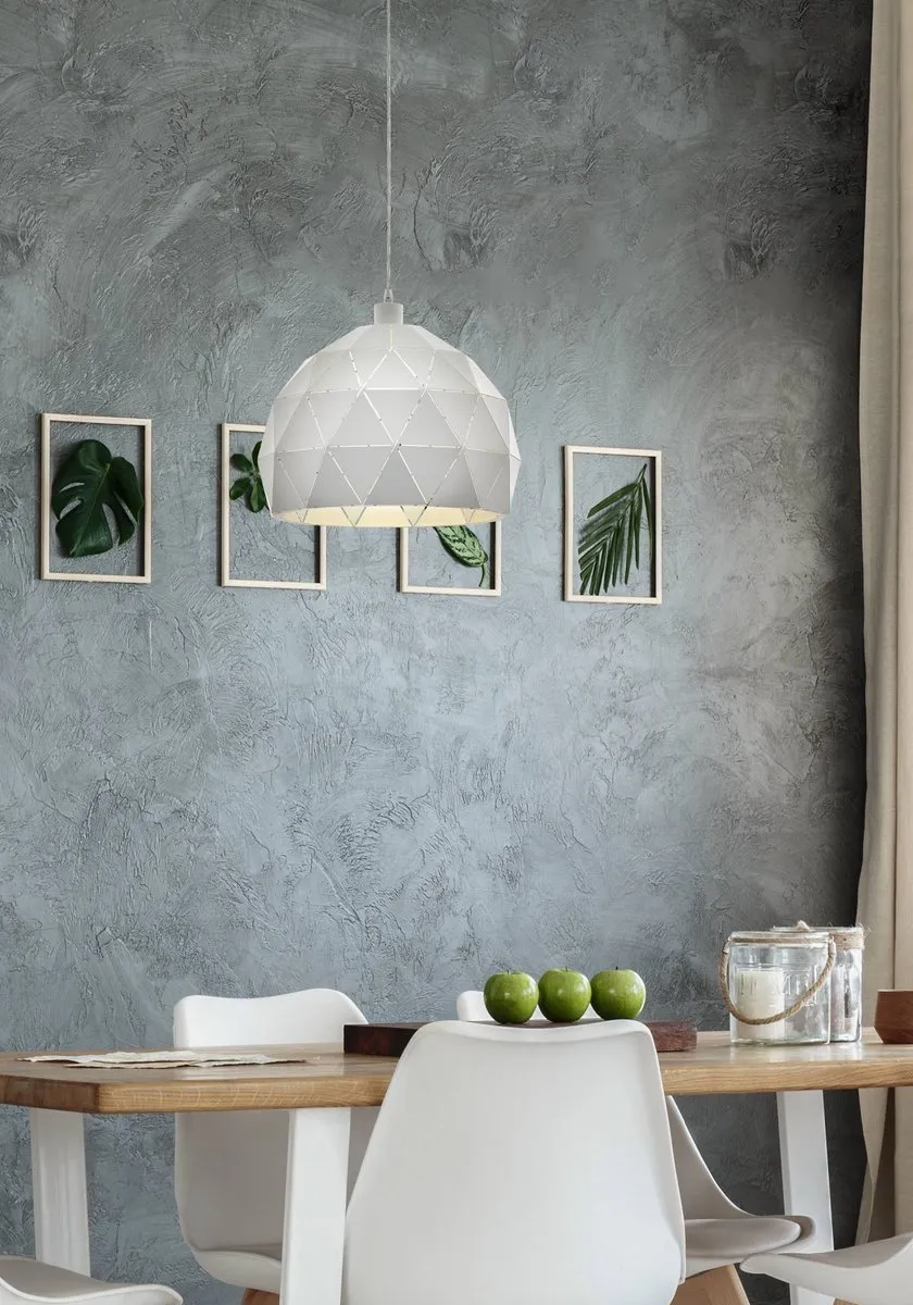 Eglo Roccaforte Hanglamp E27 - Ø40cm - Wit