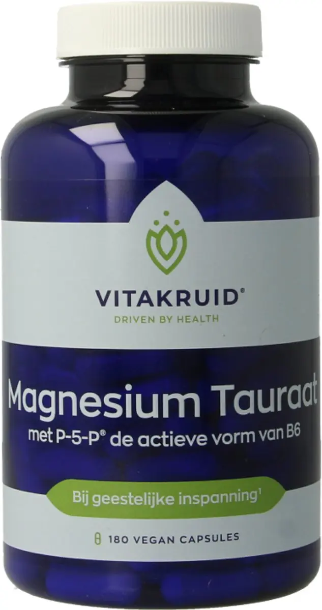 Vitakruid Magnesium Tauraat met P-5-P 180 Vegetarische Capsules