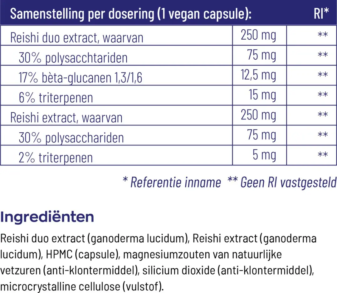 Vitakruid Reishi 3 Duo Extract 60 Vegancapsules