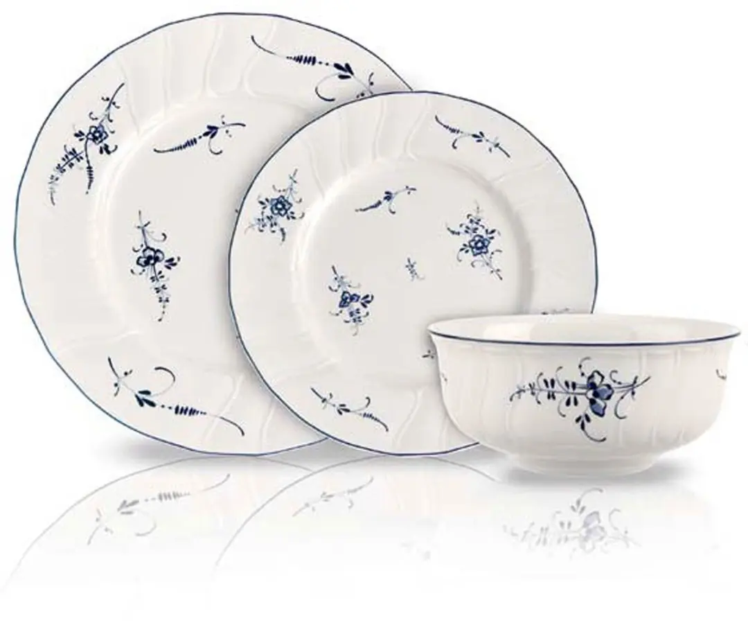 Villeroy & Boch Vieux Luxembourg Servies - 18-delig wit-blauw - afbeelding 3 van 5