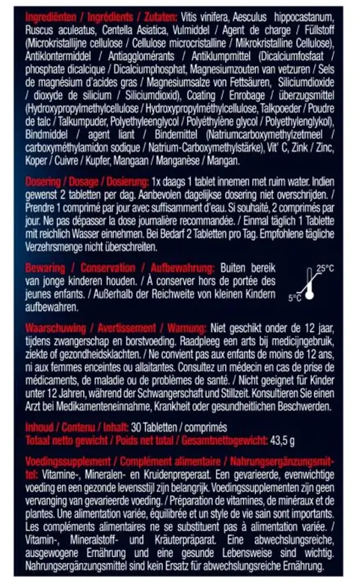 Lucovitaal Benen & Aderen Complex 30 Tabletten