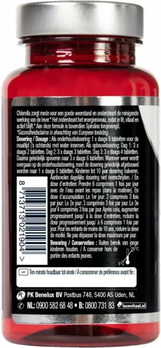 Lucovitaal Chlorella Spirulina Voedingssupplement 200 tabletten