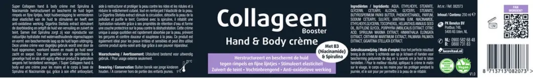 Lucovitaal Hand & Body Crème Collageen 250ml