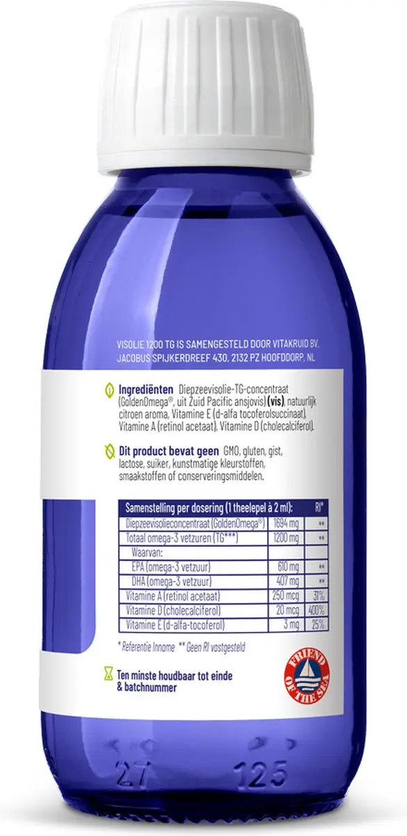 Vitakruid Visolie 1200 TG Vloeibaar 125ml