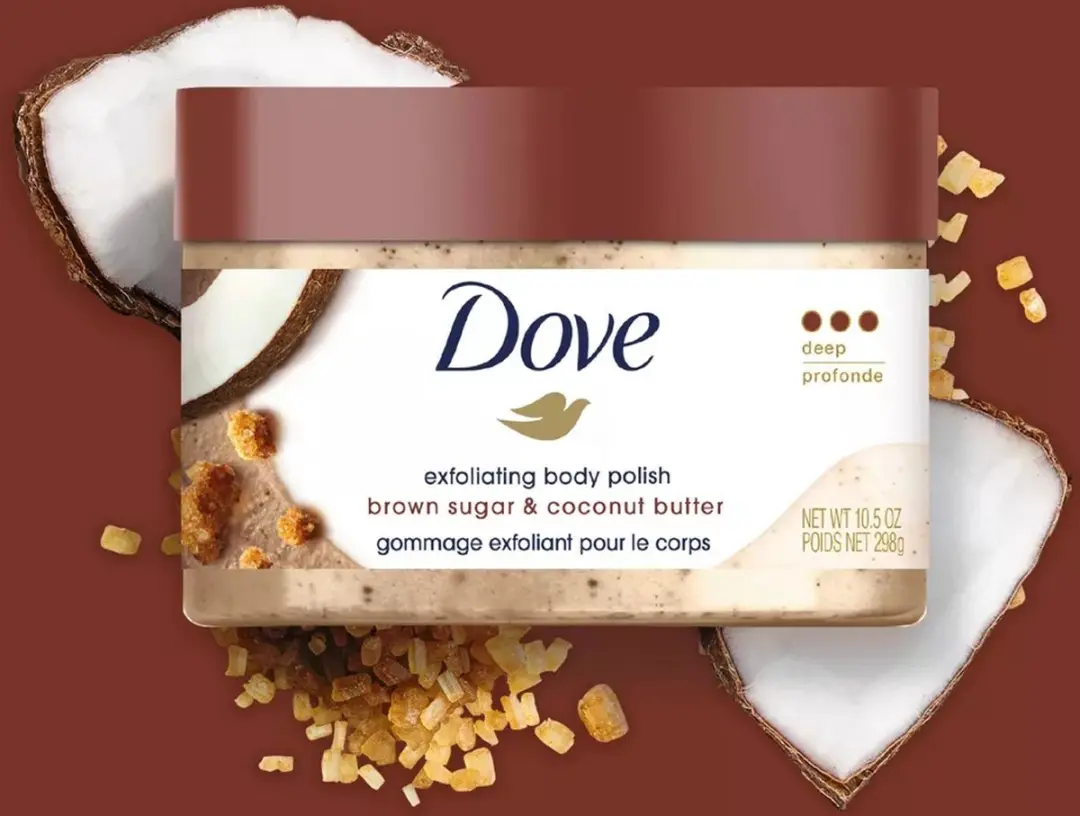 Dove Brown Sugar & Coconut Butter Exfoliërende Lichaamscrub 298g - afbeelding 3 van 4
