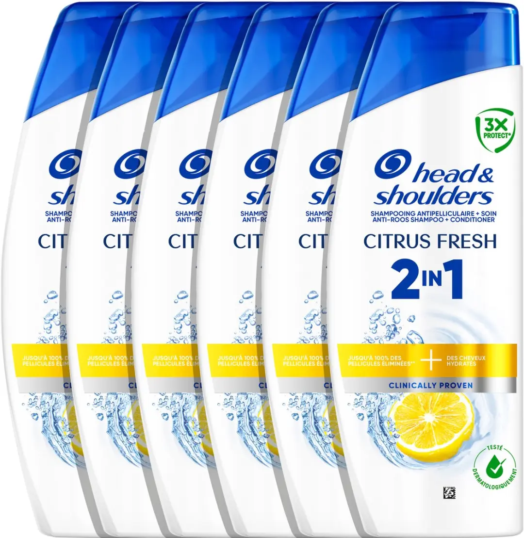 Head & Shoulders Citrus Fresh 2-in-1 Shampoo & Conditioner 6x250ml