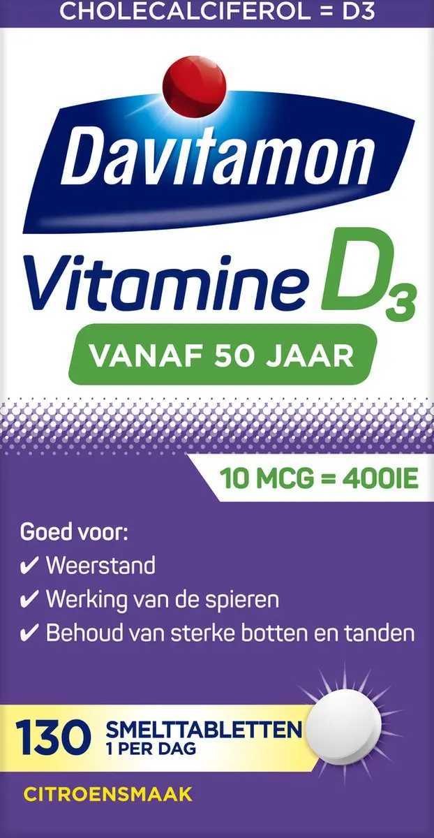 Davitamon Vitamine D 50+ Smelttabletten