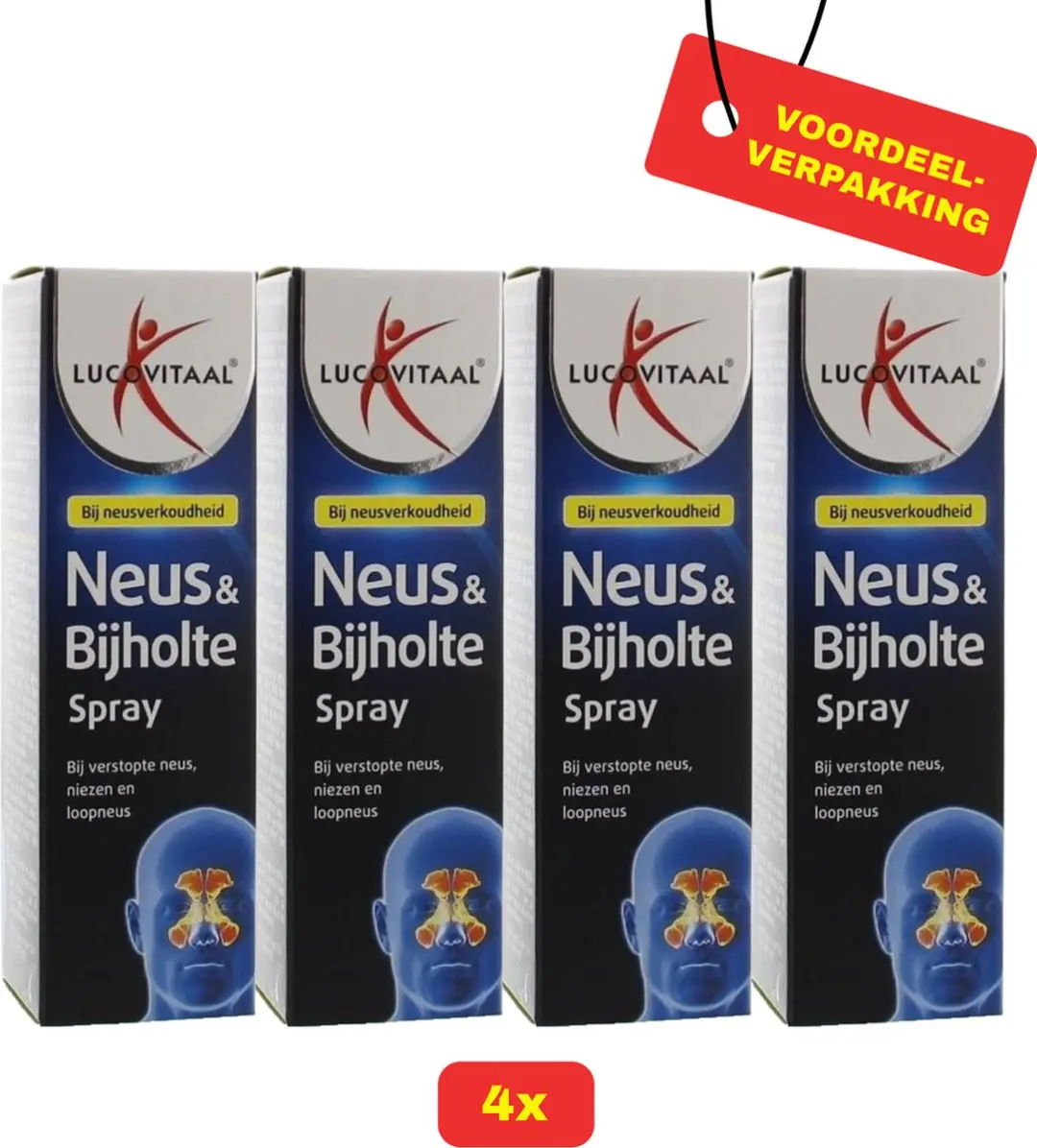 Lucovitaal Neus & Bijholte Spray 4x10ml