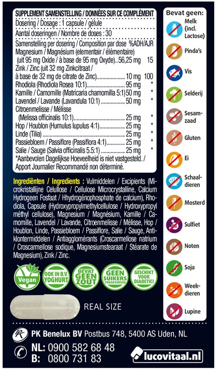 Lucovitaal Ontspanning Balans 30 Capsules