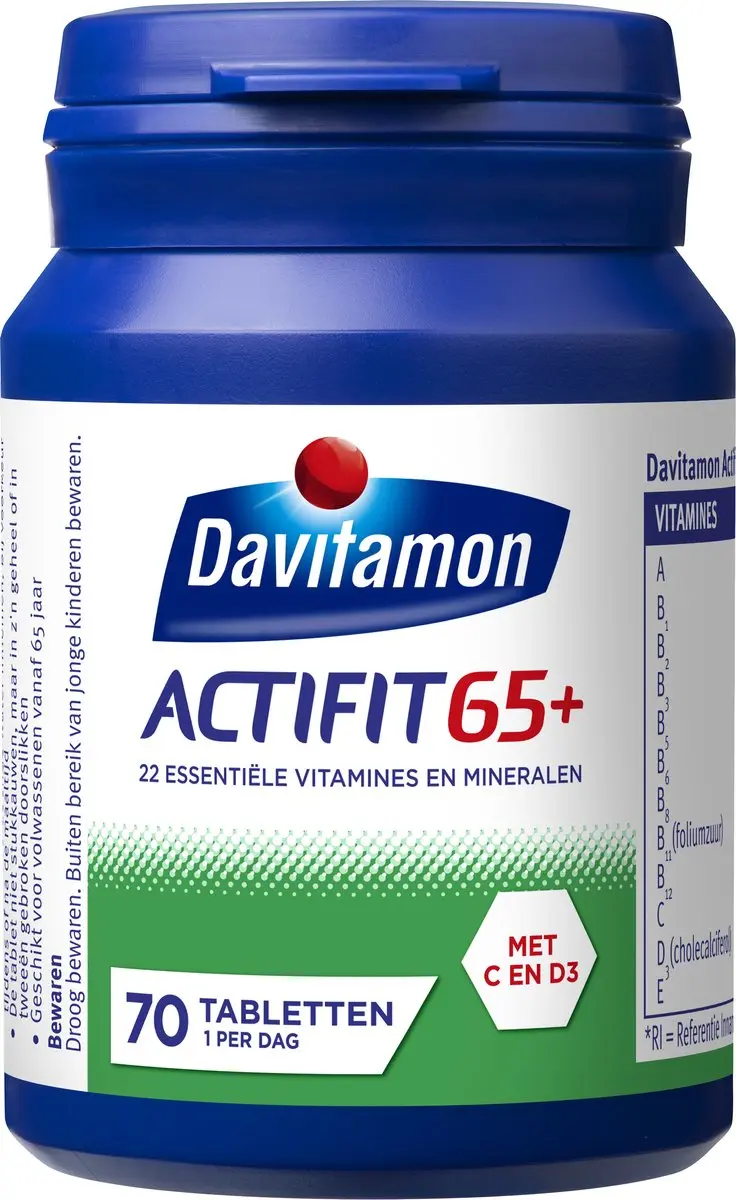 Davitamon Actifit 65+ Multivitamine 70 tabletten