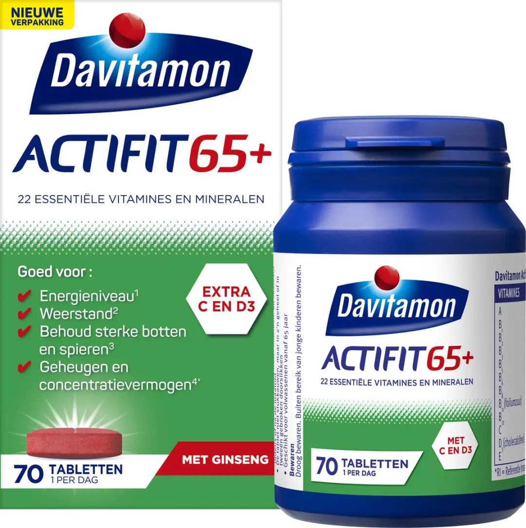 Davitamon Actifit 65+ Multivitamine 70 tabletten