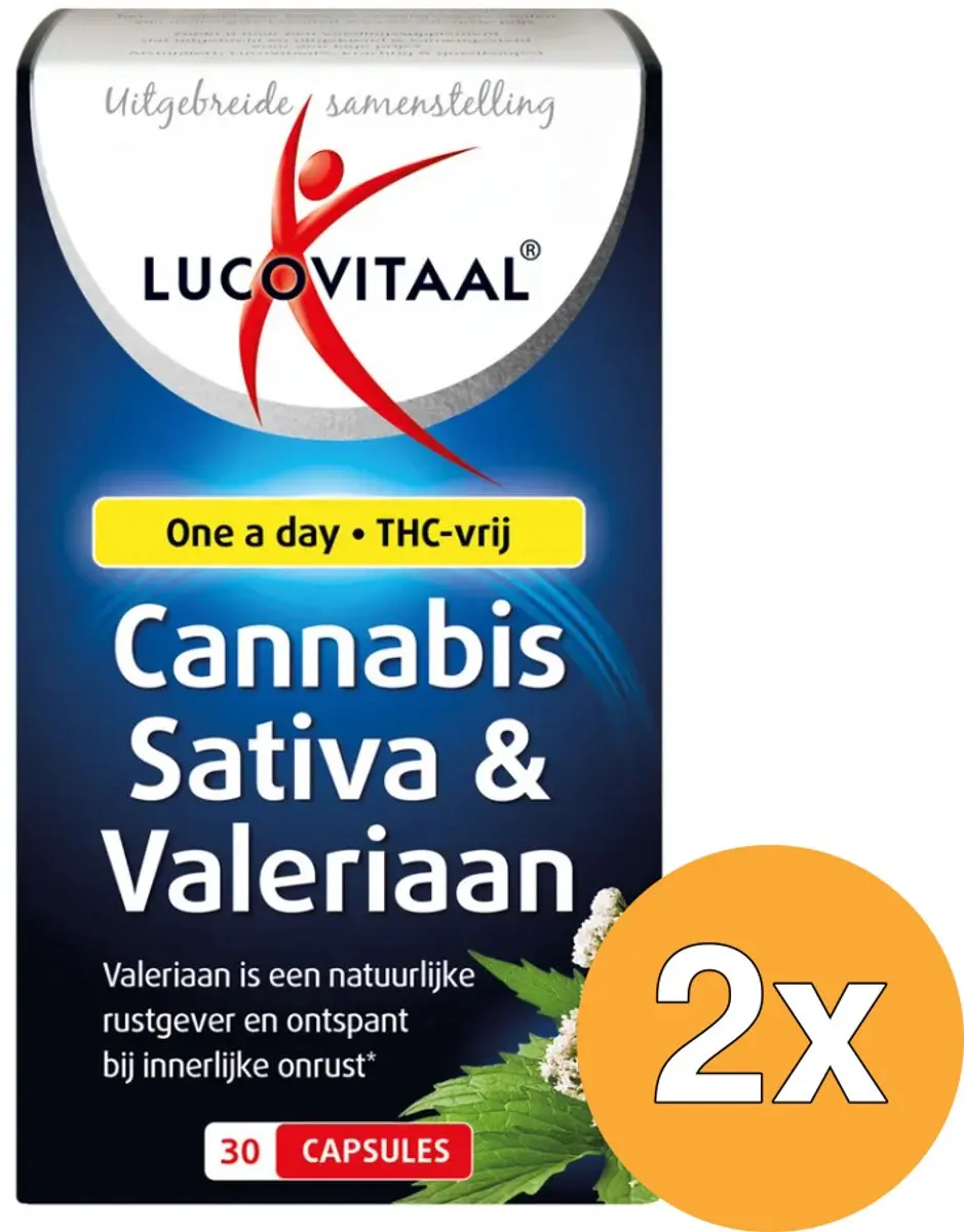 Lucovitaal Cannabis Sativa & Valeriaan 30 Capsules