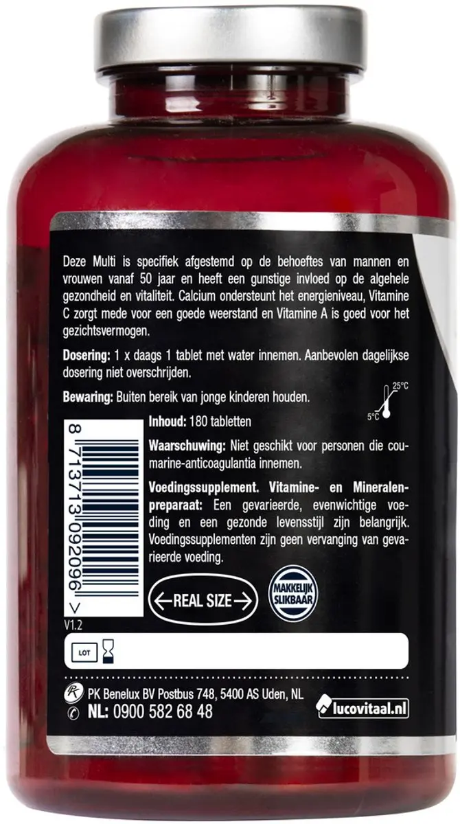 Lucovitaal Multi A-Z 50+ 180 Tabletten
