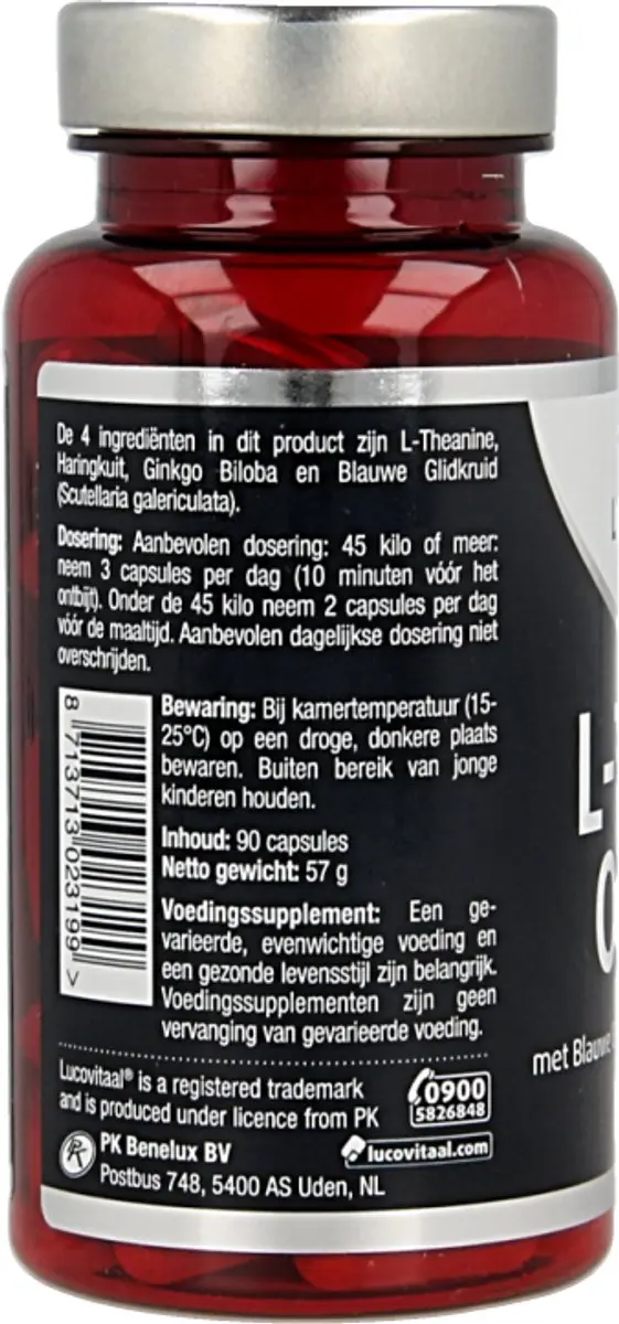 Lucovitaal L-Theanine Omega 3 90 Capsules
