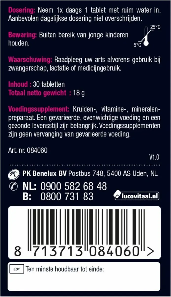 Lucovitaal Libido Support Vrouw 30 Tabletten