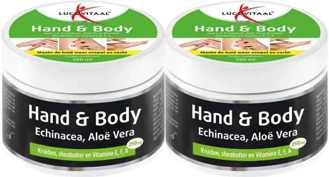 Lucovitaal Hand & Body Crème Echinacea & Aloë Vera 2x250ml