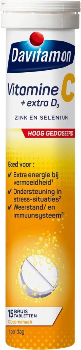 Davitamon Vitamine C forte + D3 Bruistabletten