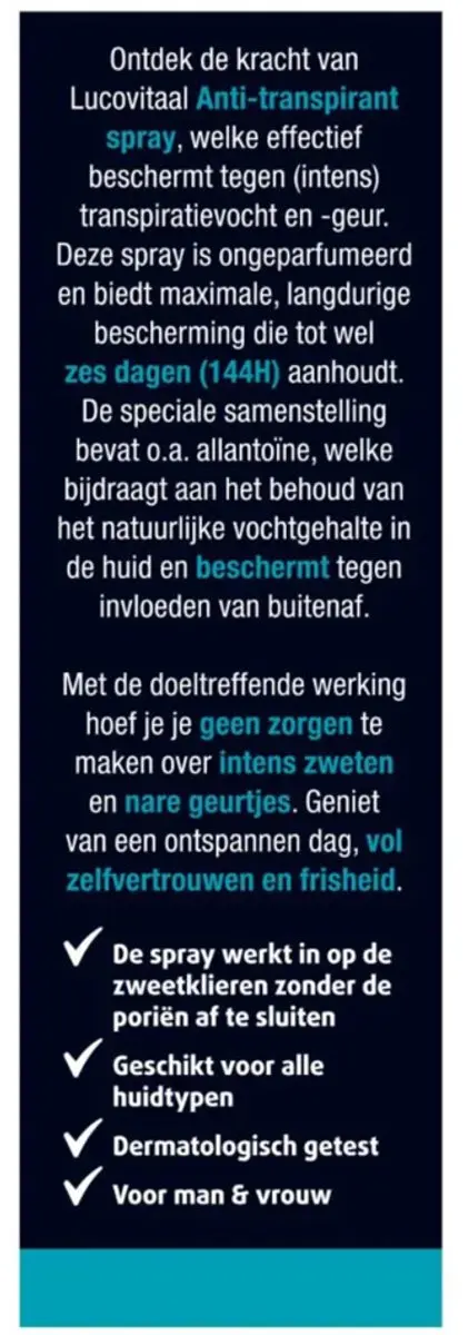 Lucovitaal Anti-Transpirant Spray 40ml